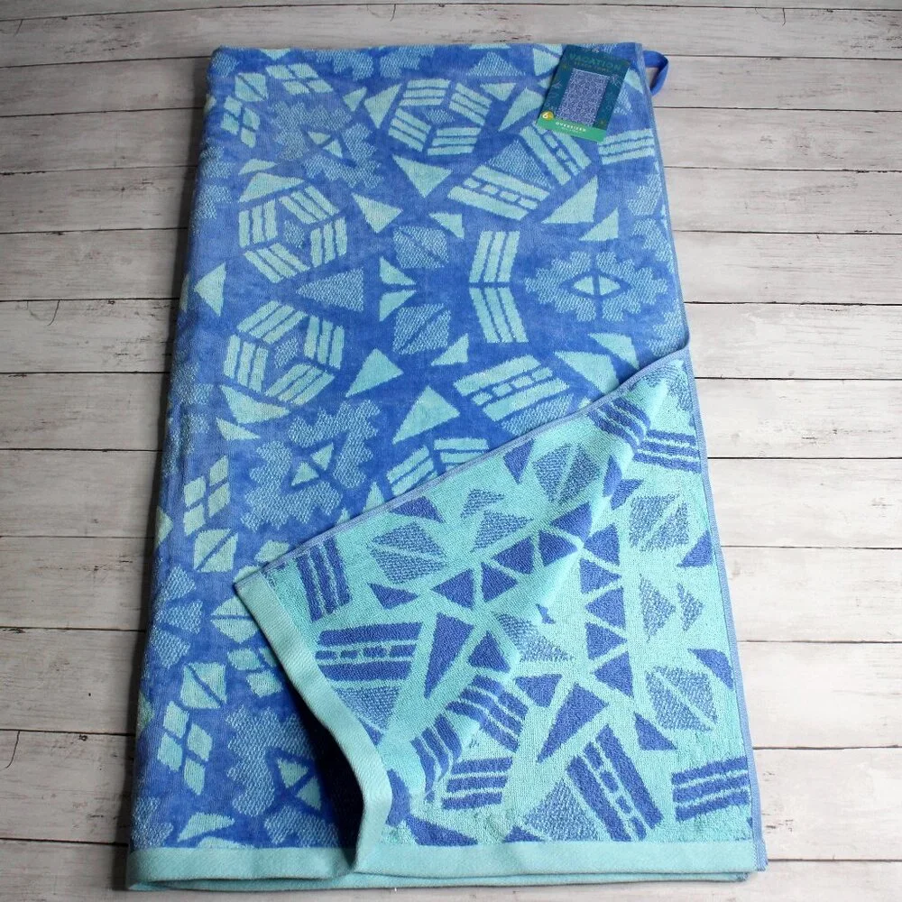 Plush Oversized Beach Towel 100% Cotton 40 x 72 Oeko-Tex